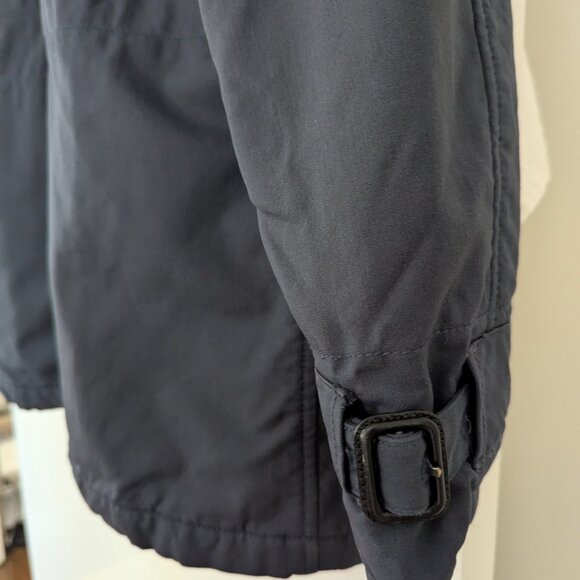 Burberry Navy Wool Field Jacket Real Shearing Removable Collar - Picture 9 of 9